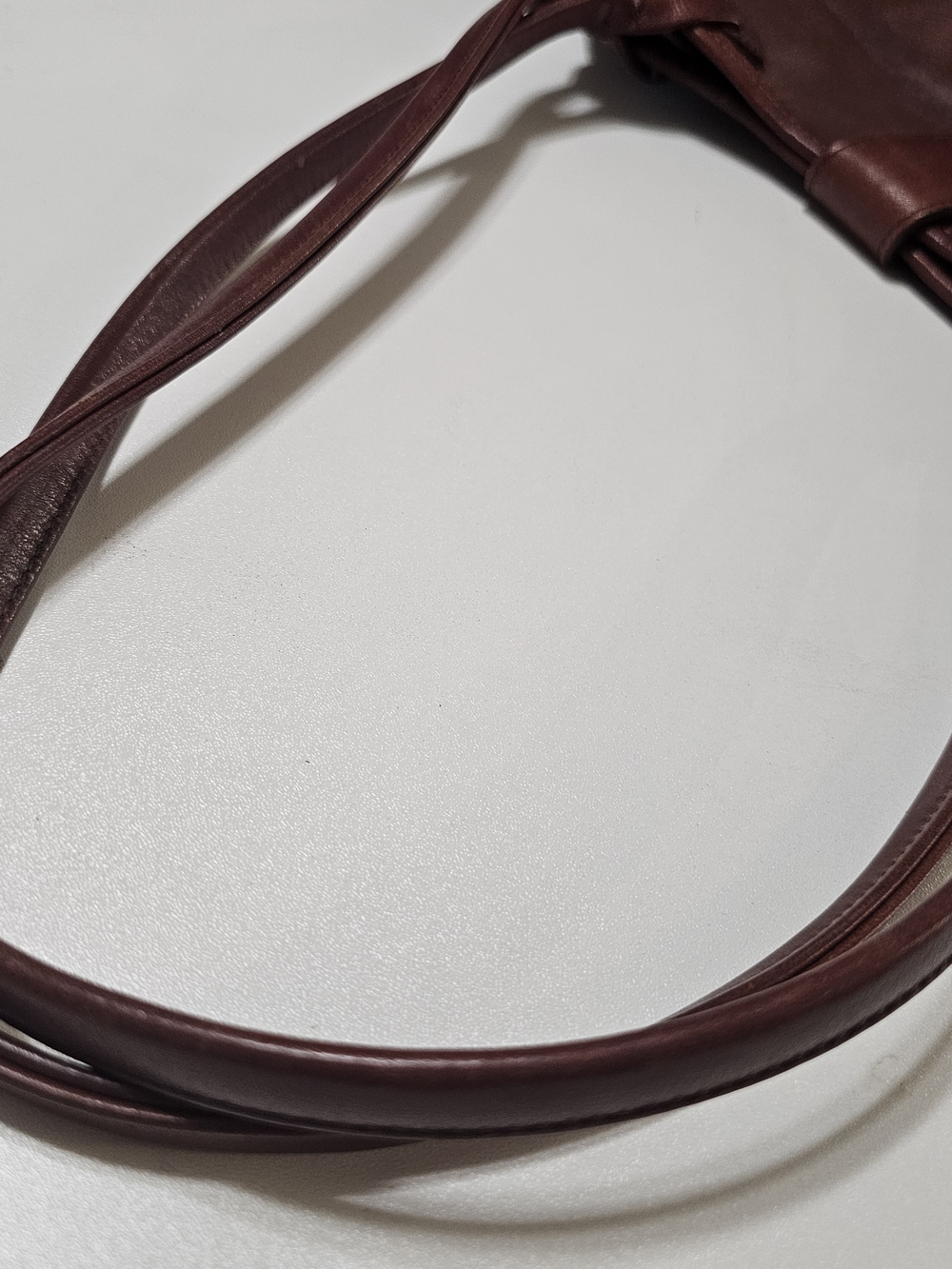 Vintage Ranch-Style Brown Leather Tote with Double Straps - Picture 10 of 10